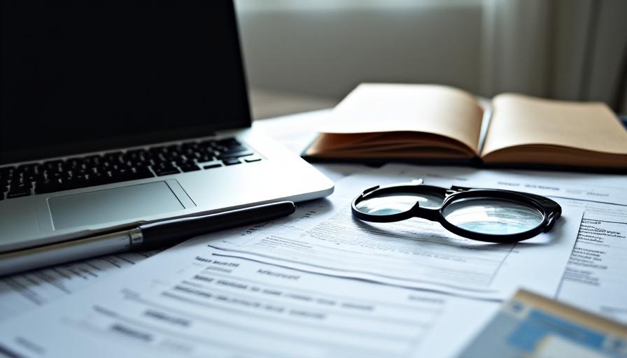 Consultant reviewing financial governance documents